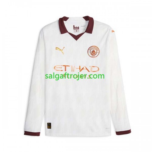 Manchester City Fodboldtrøjer Udebanesæt 2023/24 Langærmet Manchester City Fodboldtrøjer Udebanesæt 2023/24 Langærmet